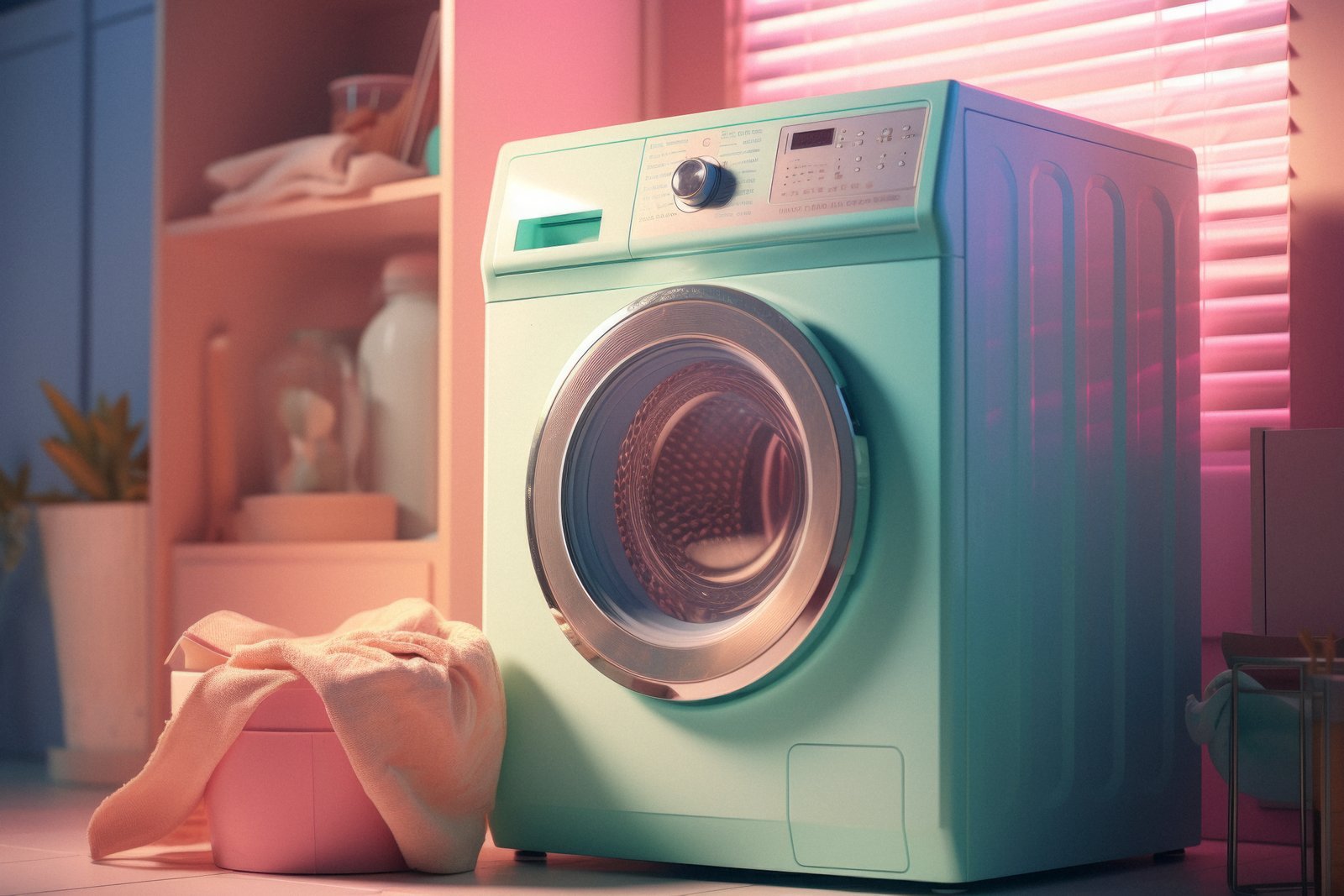 Rose Laundry Machine
